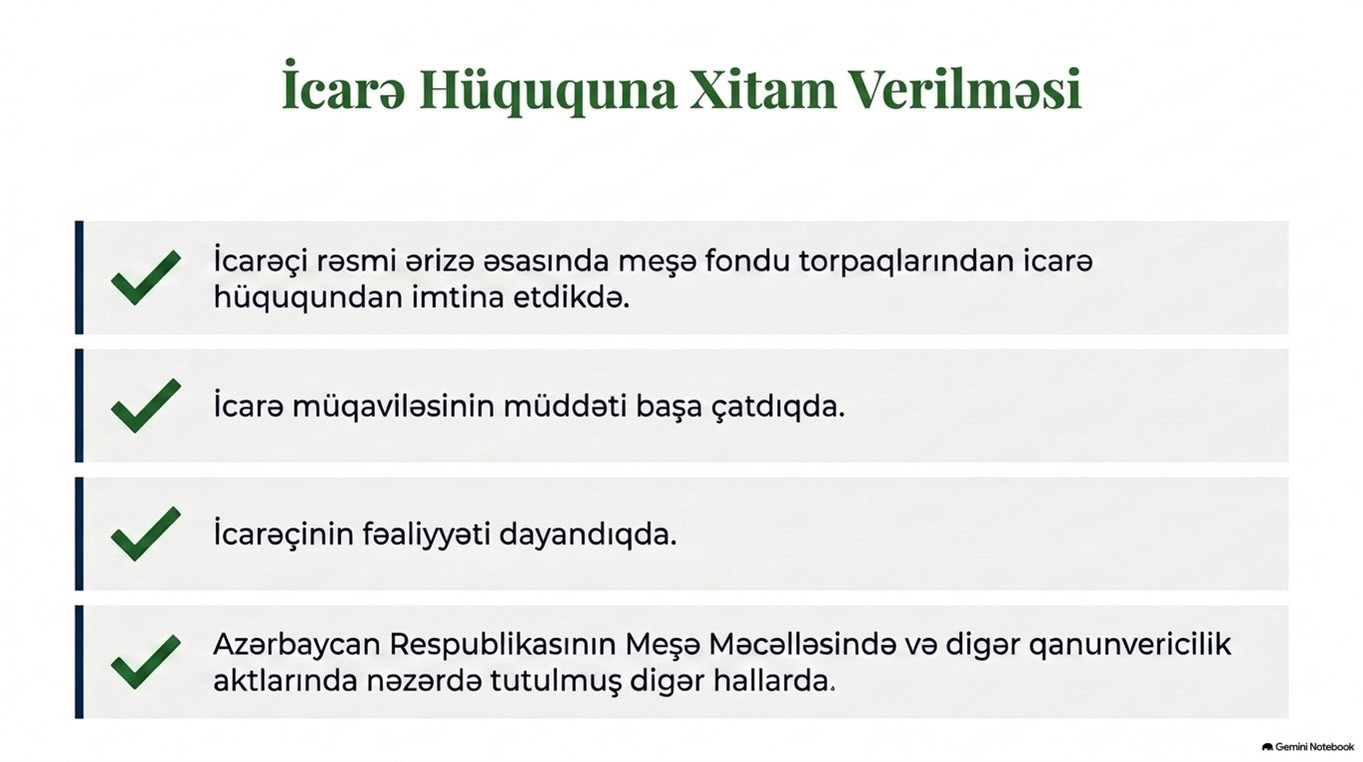 Meşə fondu torpaqlarının icarəyə verilməsi QAYDASI 4