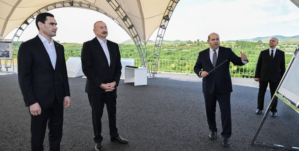 Azərbaycan və Türkmənistan prezidentləri Füzuli şəhərinin dağıdılmış yerlərinə baxıblar