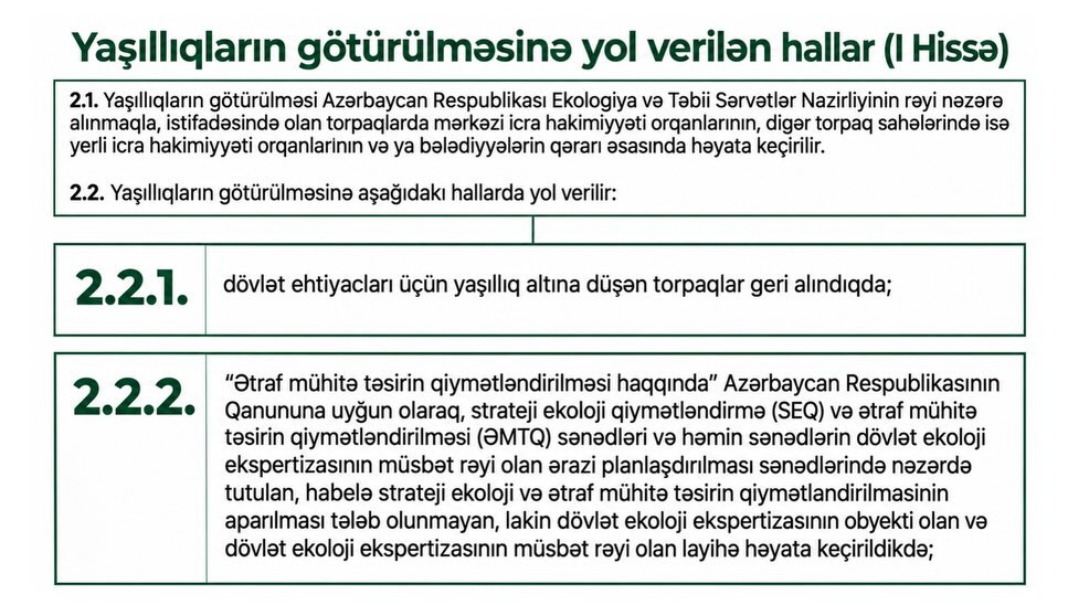 Yaşıllıqların Götürülməsi Qaydası 12