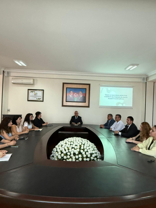“İşləyən və təxris (bron) edilmiş hərbi vəzifəlilərin sayı haqqında illik statistik hesabat”ın tərtib edilməsi mövzusunda tədbir keçirilib