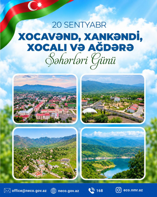 20 Sentyabr-Xankəndi, Xocalı, Xocavənd və Ağdərə şəhərləri günüdür!