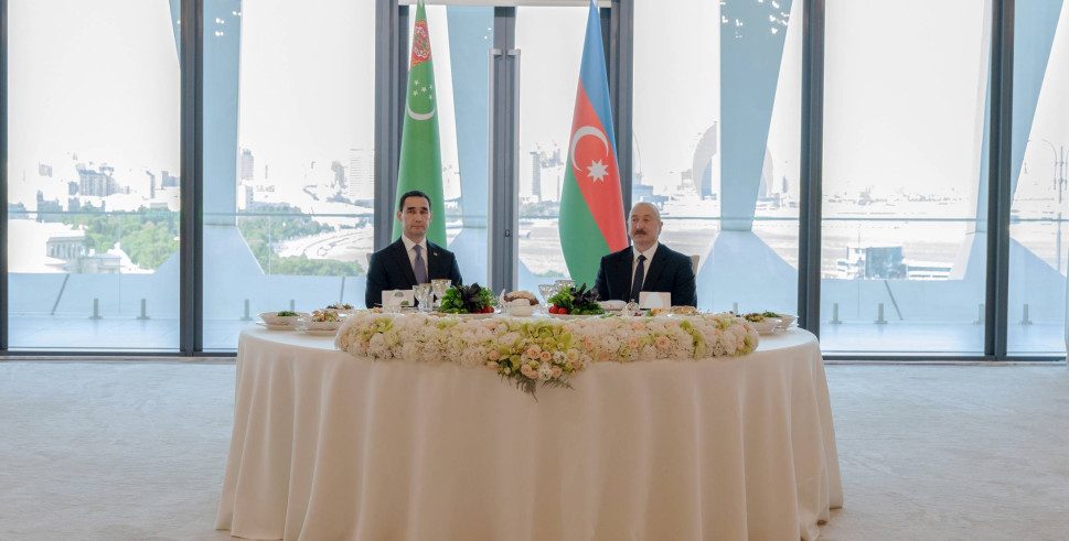 İlham Əliyevin adından Türkmənistan Prezidentinin şərəfinə dövlət ziyafəti verilib
