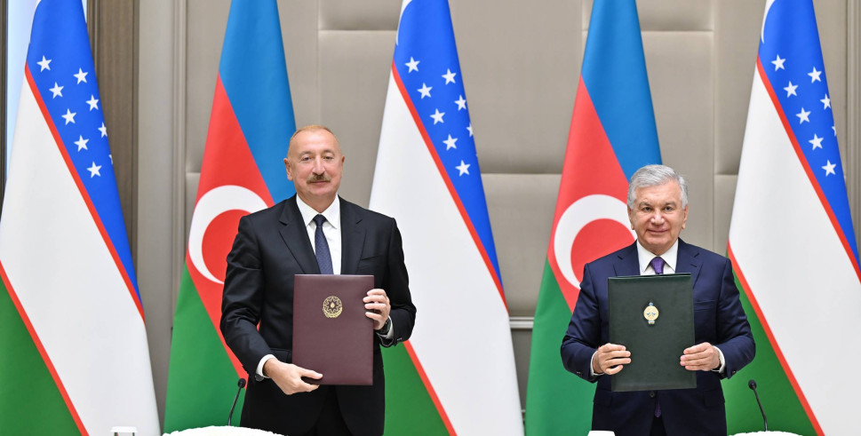 Daşkənddə Azərbaycan-Özbəkistan sənədlərinin imzalanması və mübadiləsi mərasimi olub