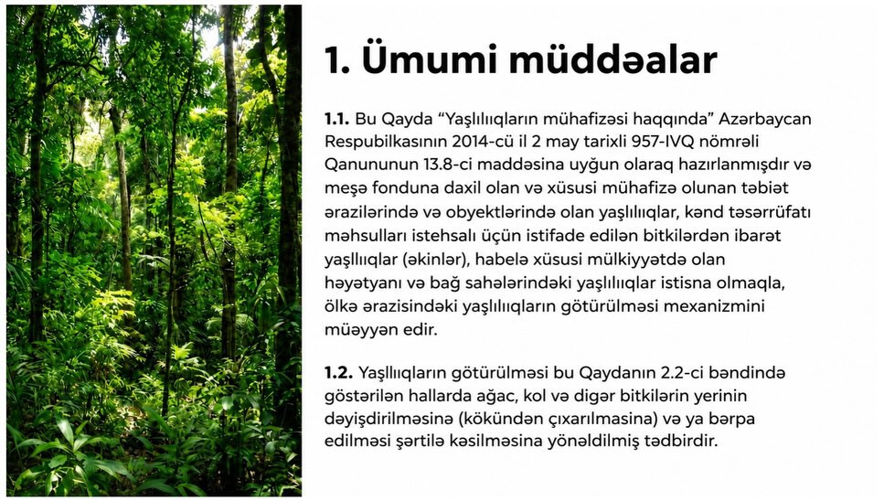 Yaşıllıqların Götürülməsi Qaydası 13
